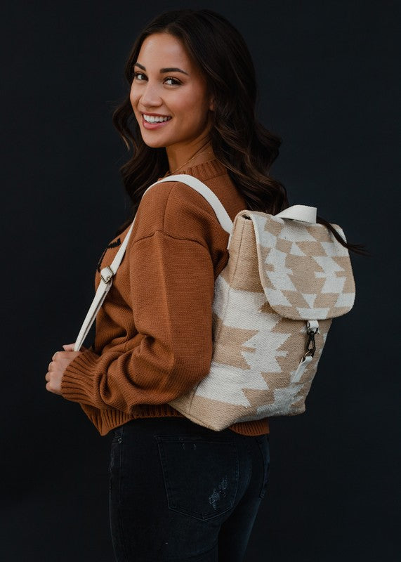 Aztec Woven Backpack