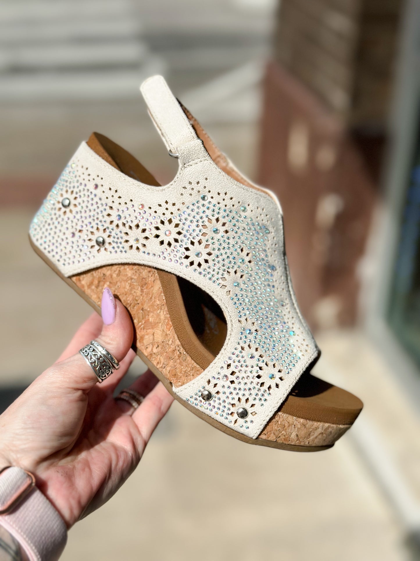 Starry Night Wedges - Twisted Sisters Shoetique