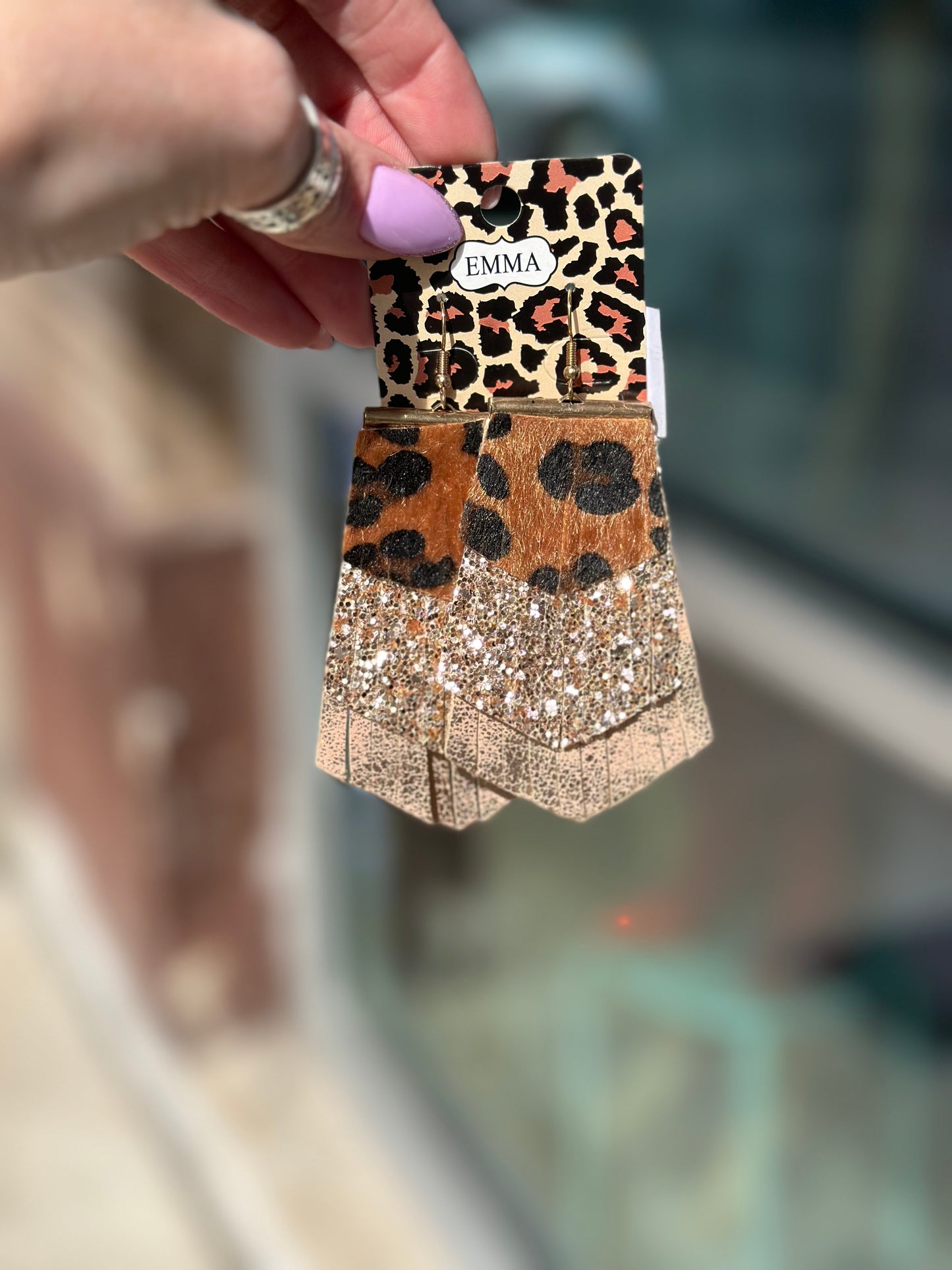 Tiered Cheetah Earrings