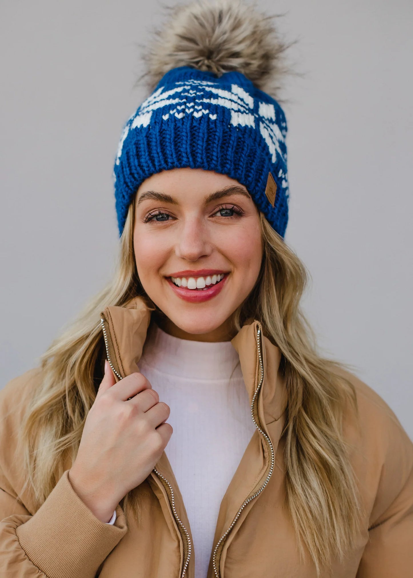Snowflake Pom Beanie