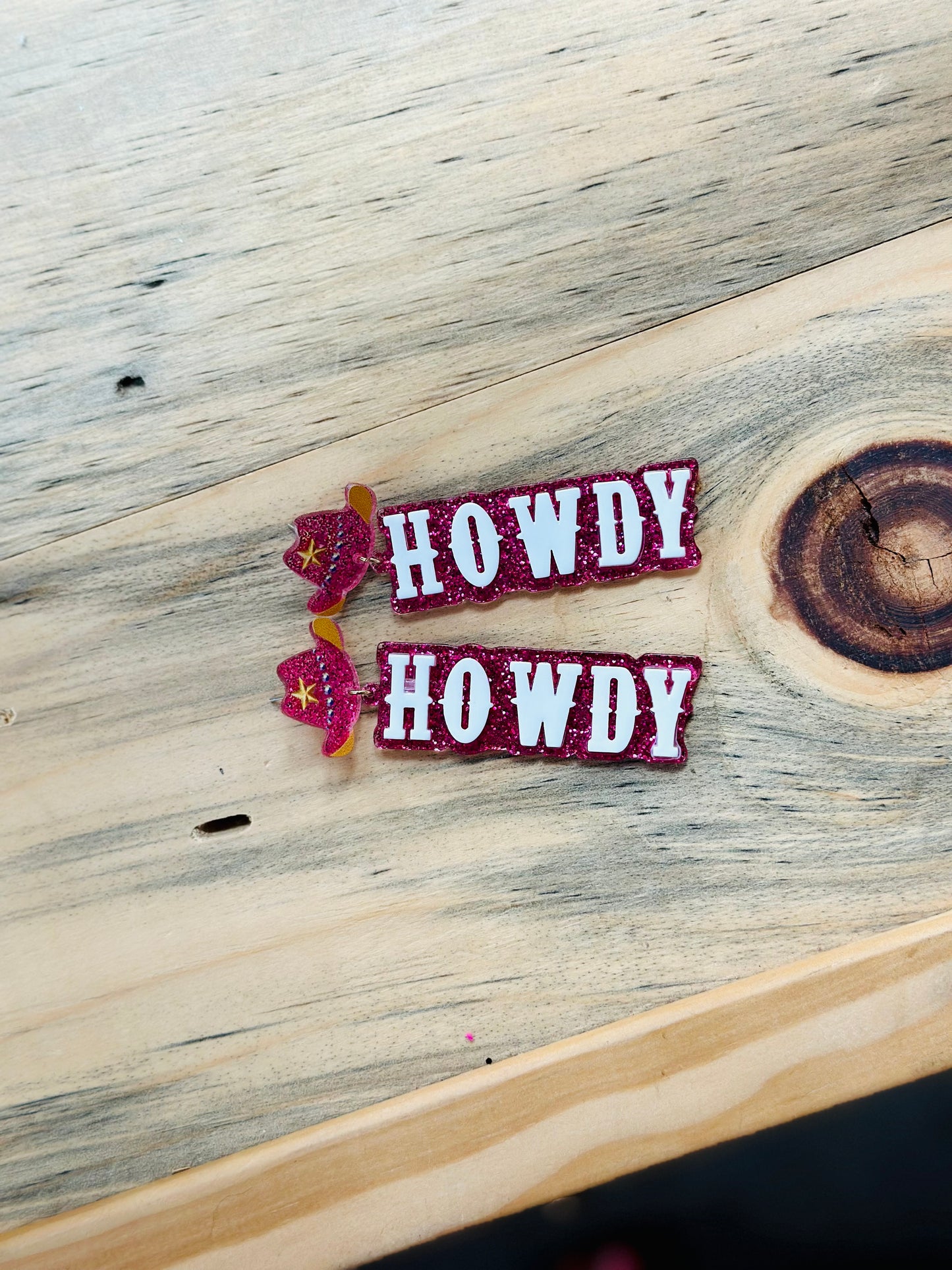 Howdy Acrylic Dangles