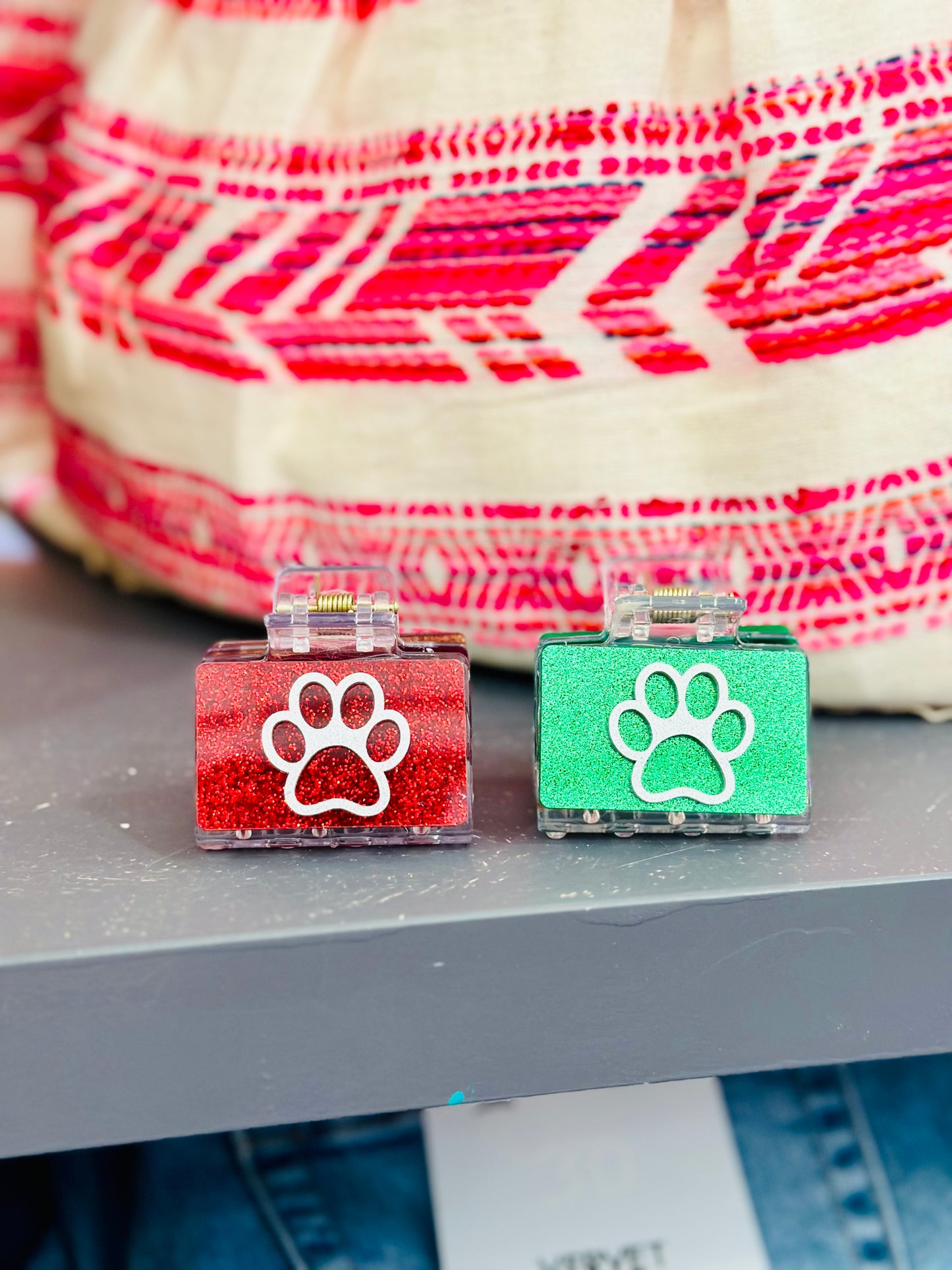 Mini Paw Print Clips