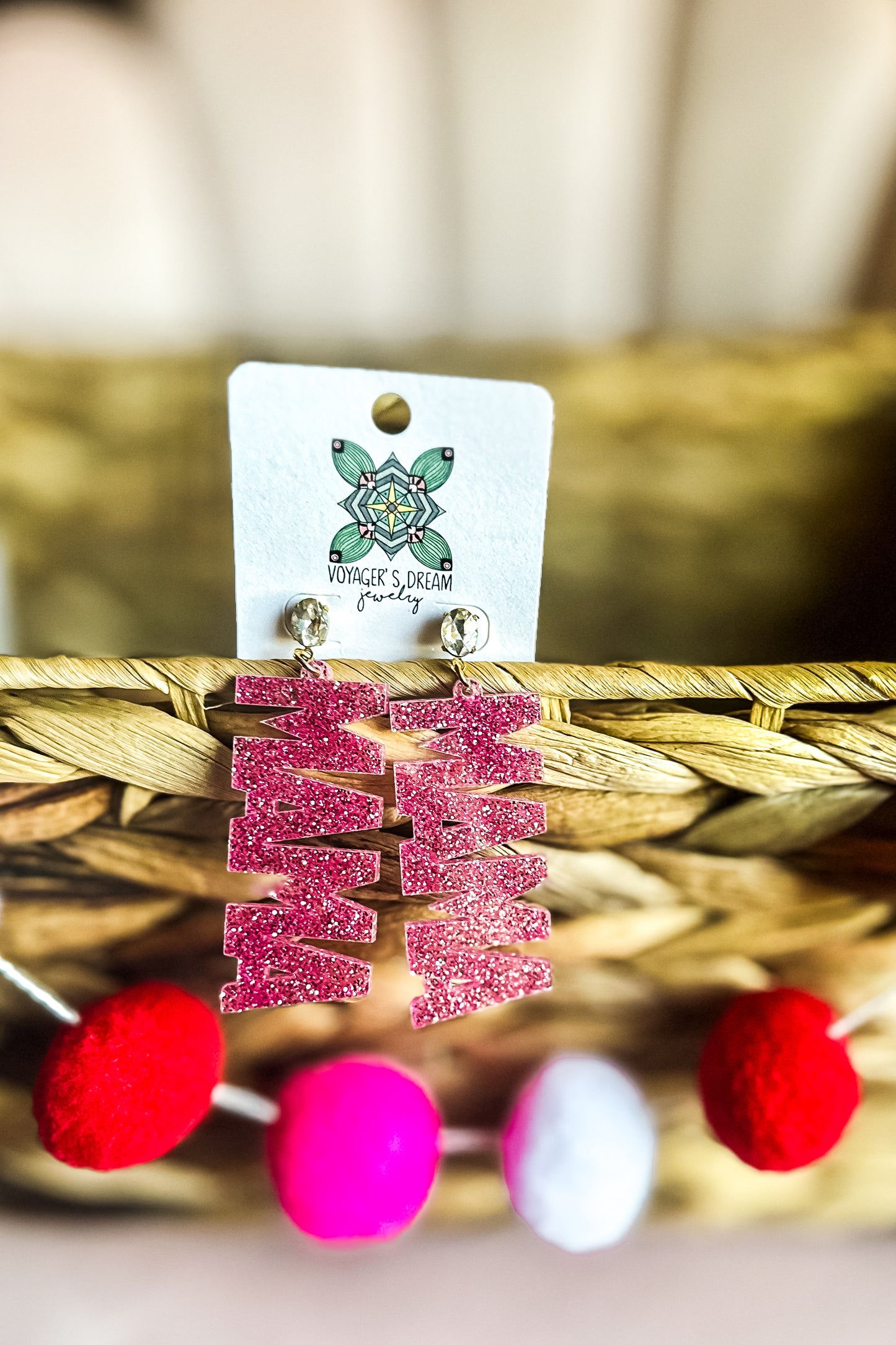 Mama Acrylic Dangles