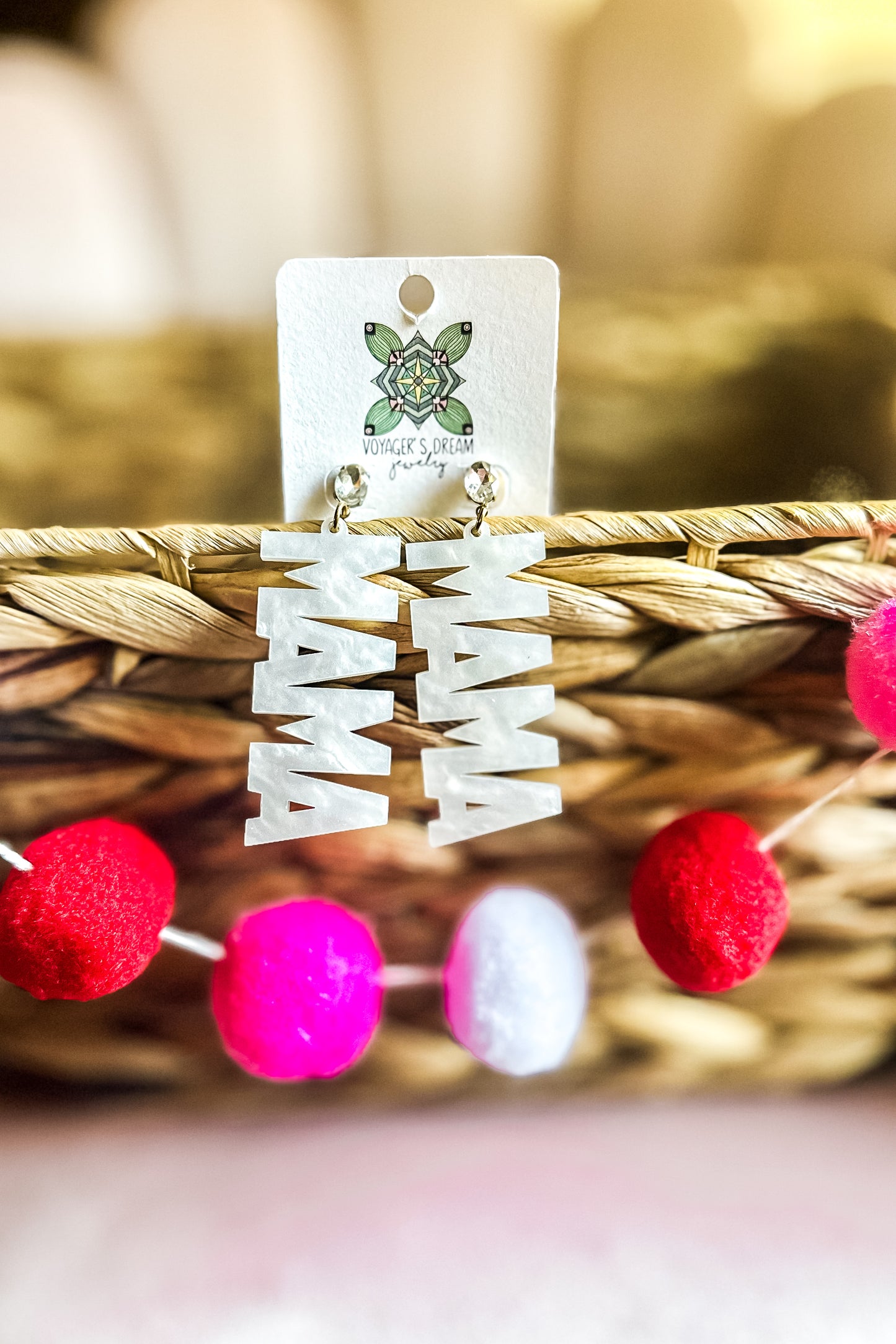 Mama Acrylic Dangles