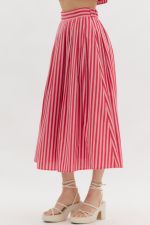 Red Stripe Maxi Skirt