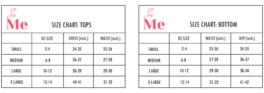 So me size chart