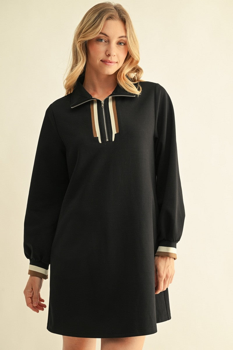 Uptown Ease Zip Front Dress