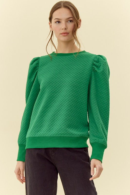 Puff Shoulder Long Sleeve