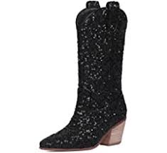 Black Rhinestone Western Boots