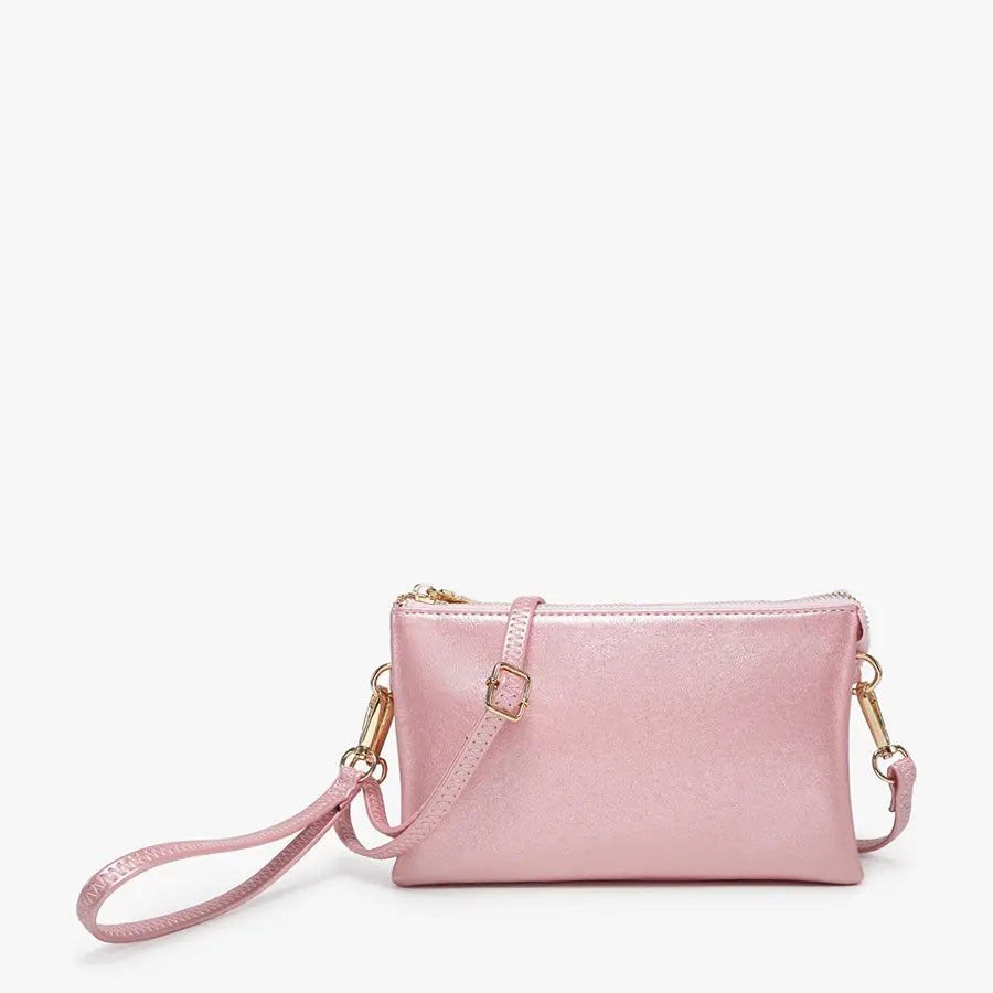 Riley leather crossbody bag with zipper closure