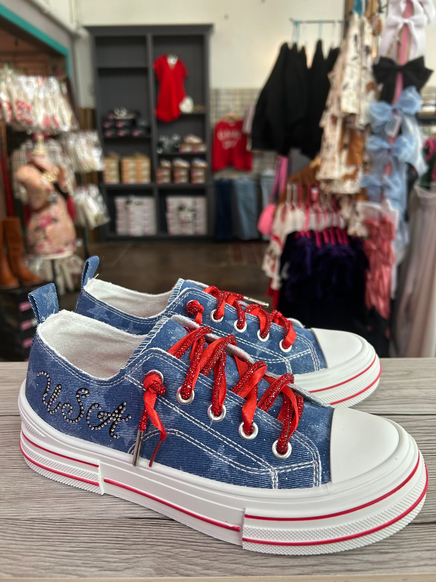 Women’s boutique sneakers from Twisted Sisters Shoetique in Waco Texas