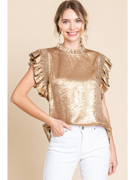 Gold Metallic Blouse