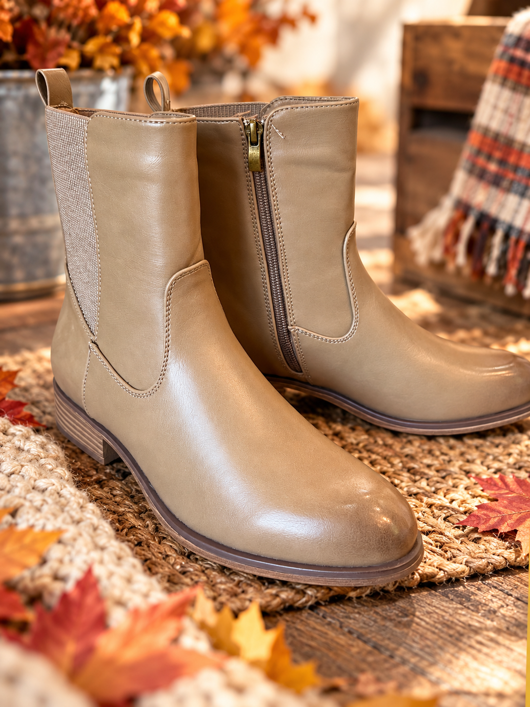 Pierre Dumas Nevada-2 Booties – Taupe