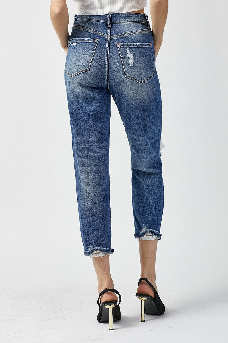 Risen- High Rise Loose Tapered Jeans