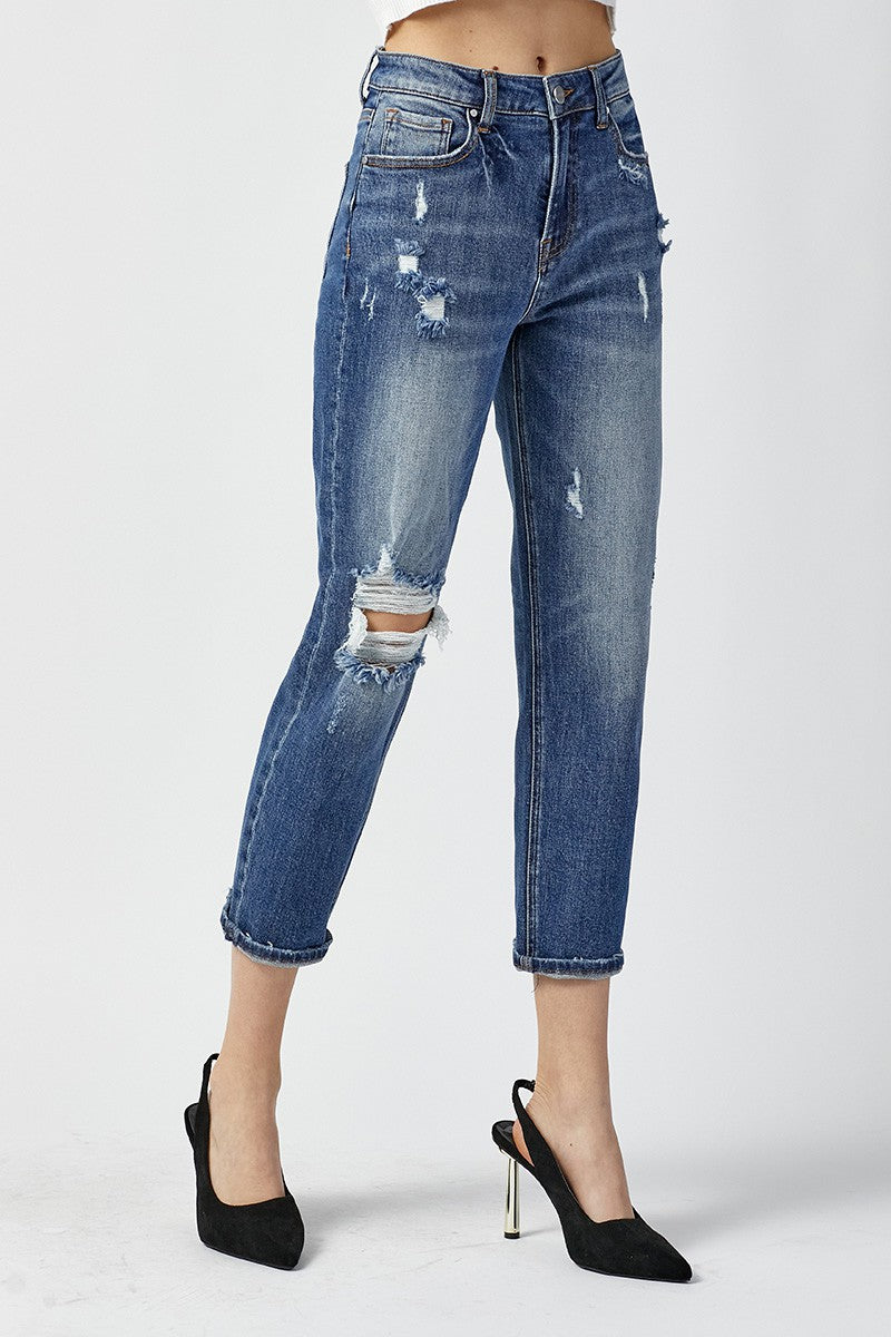 Risen- High Rise Loose Tapered Jeans