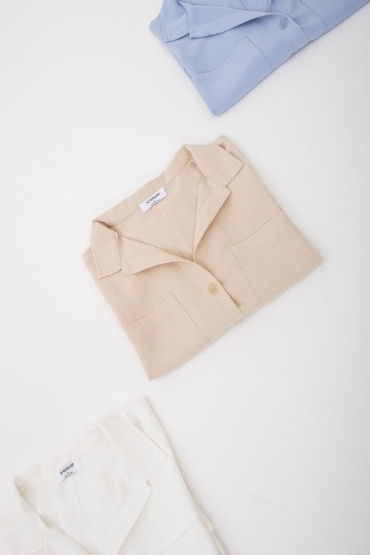 Khaki Collared Button Up