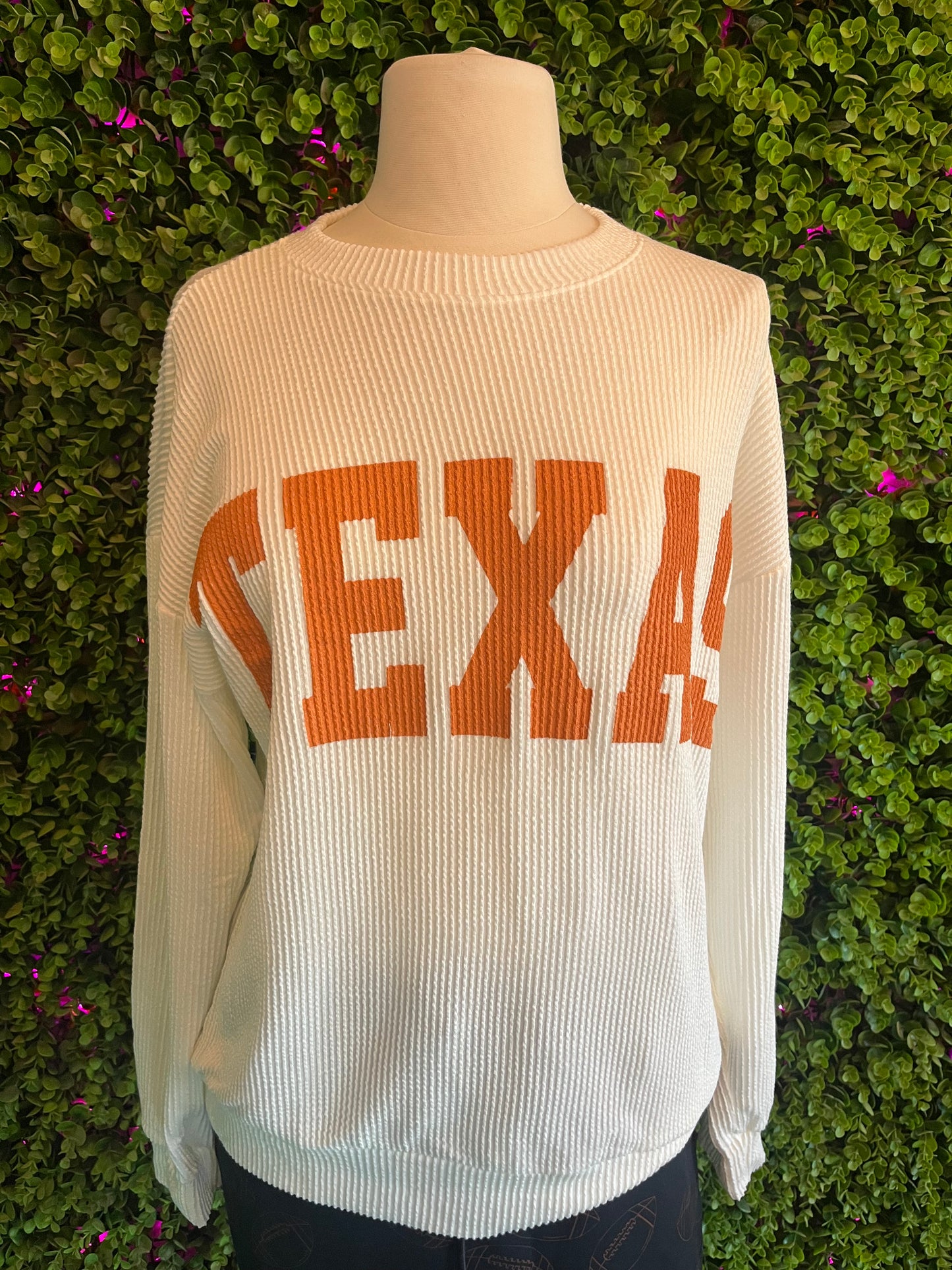 Texas Ribbed Knit Top – Ivory