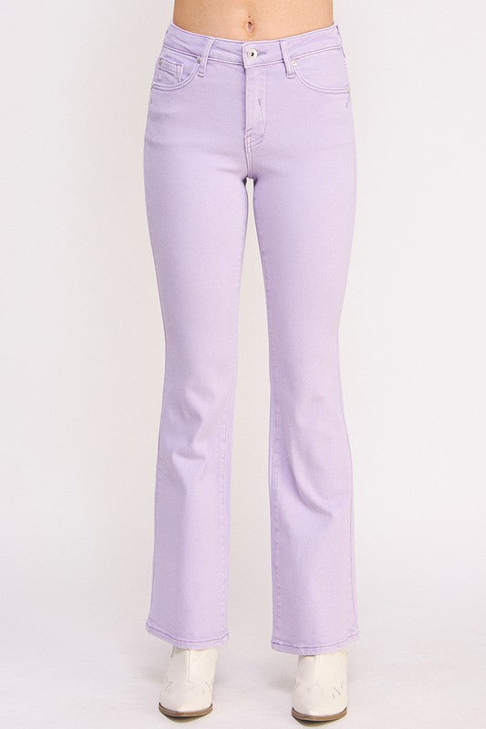 Mid Rise Pastel Bootcut Jeans