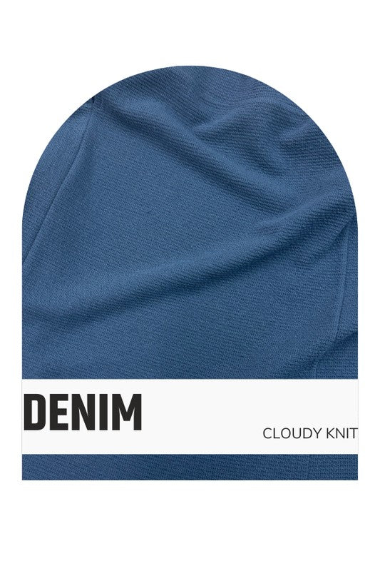 Denim Blue Cloudy Knit Top