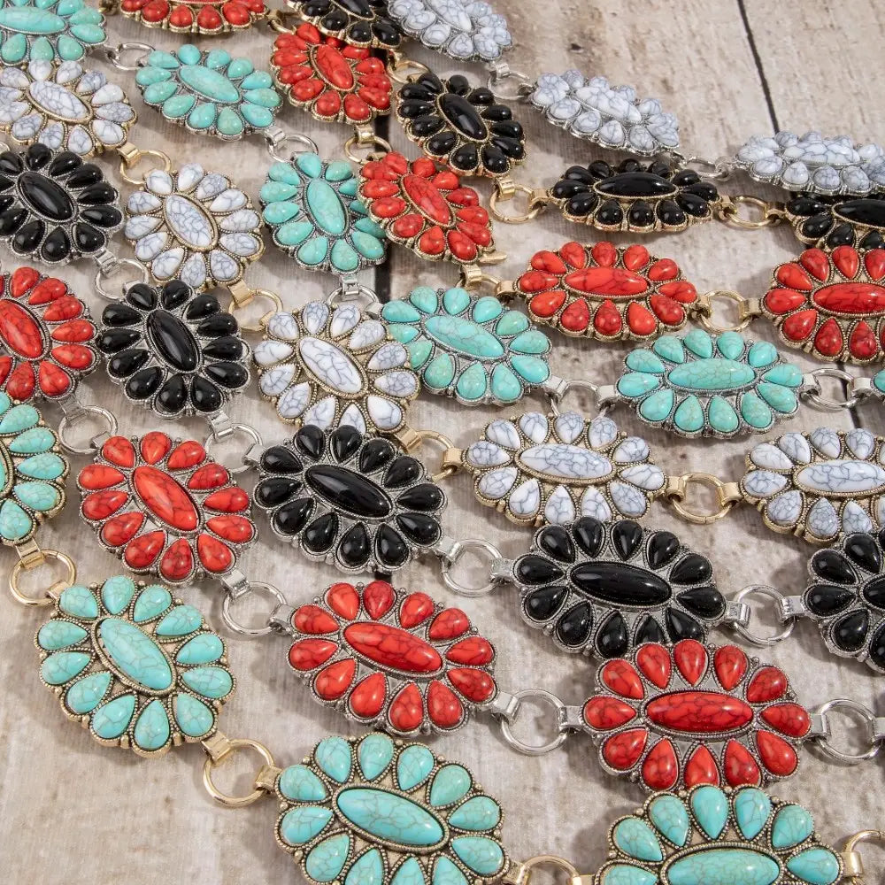 Desert Bloom Concho Chain Belt