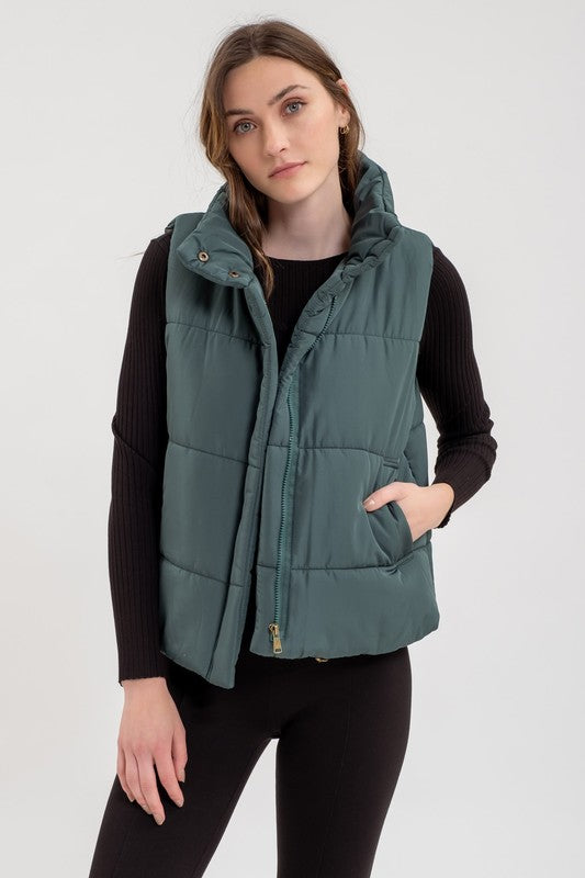 Hunter Green Puffer Vest