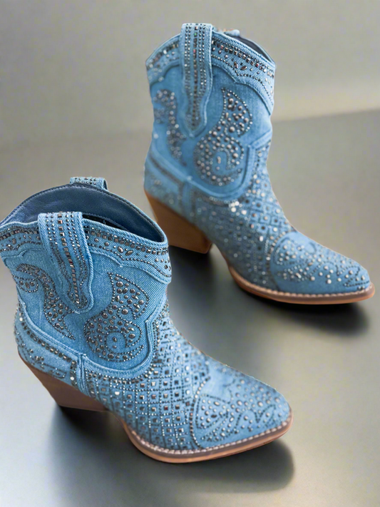 Very G Show Off Booties-Denim