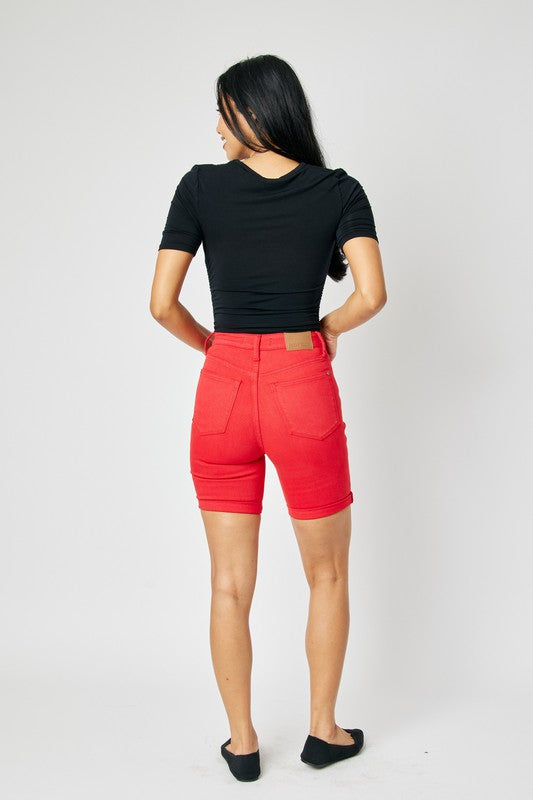 Red Tummy Control Shorts