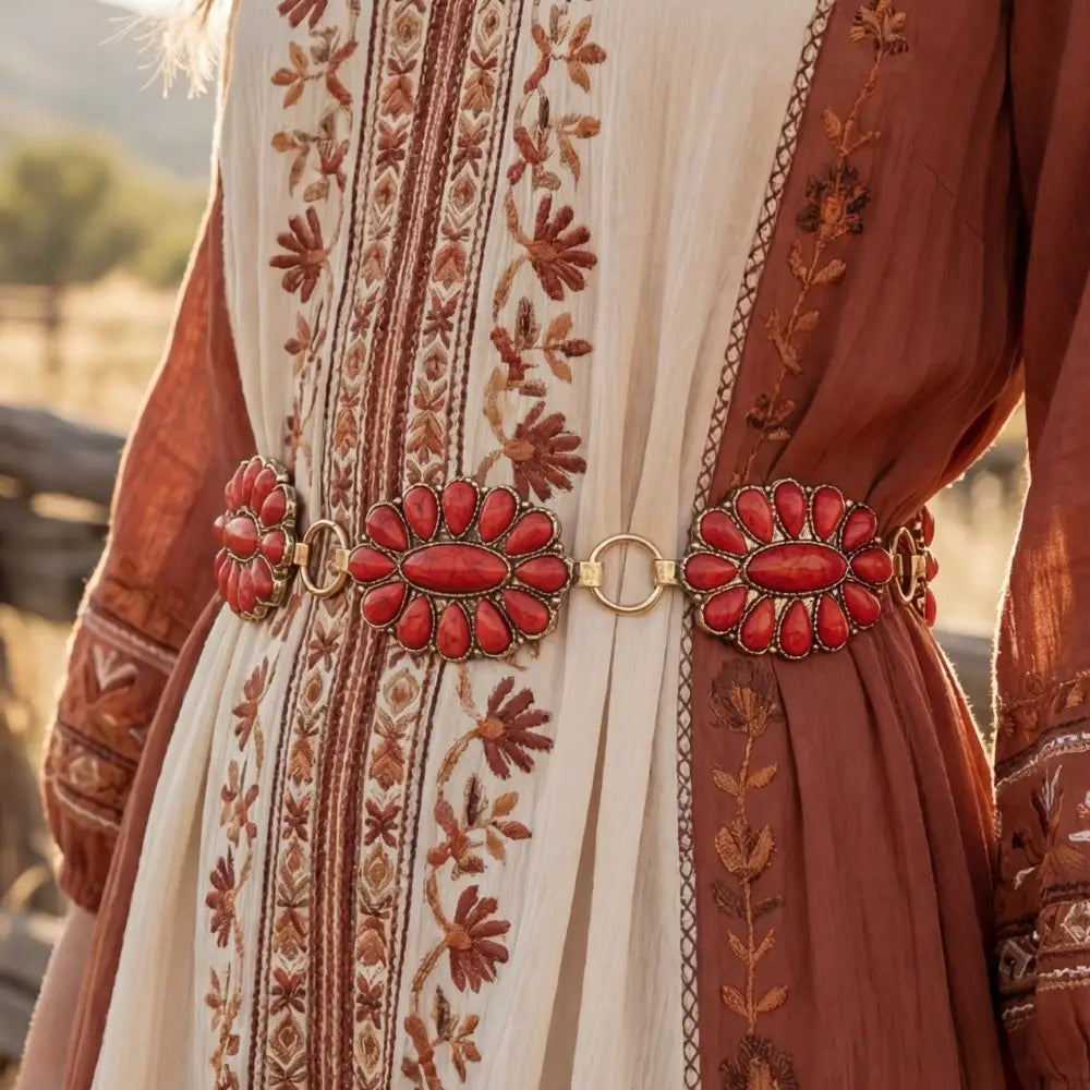 Desert Bloom Concho Chain Belt