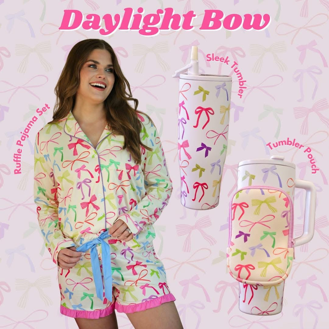 Daylight Bow Pajama Set - Twisted Sisters Shoetique