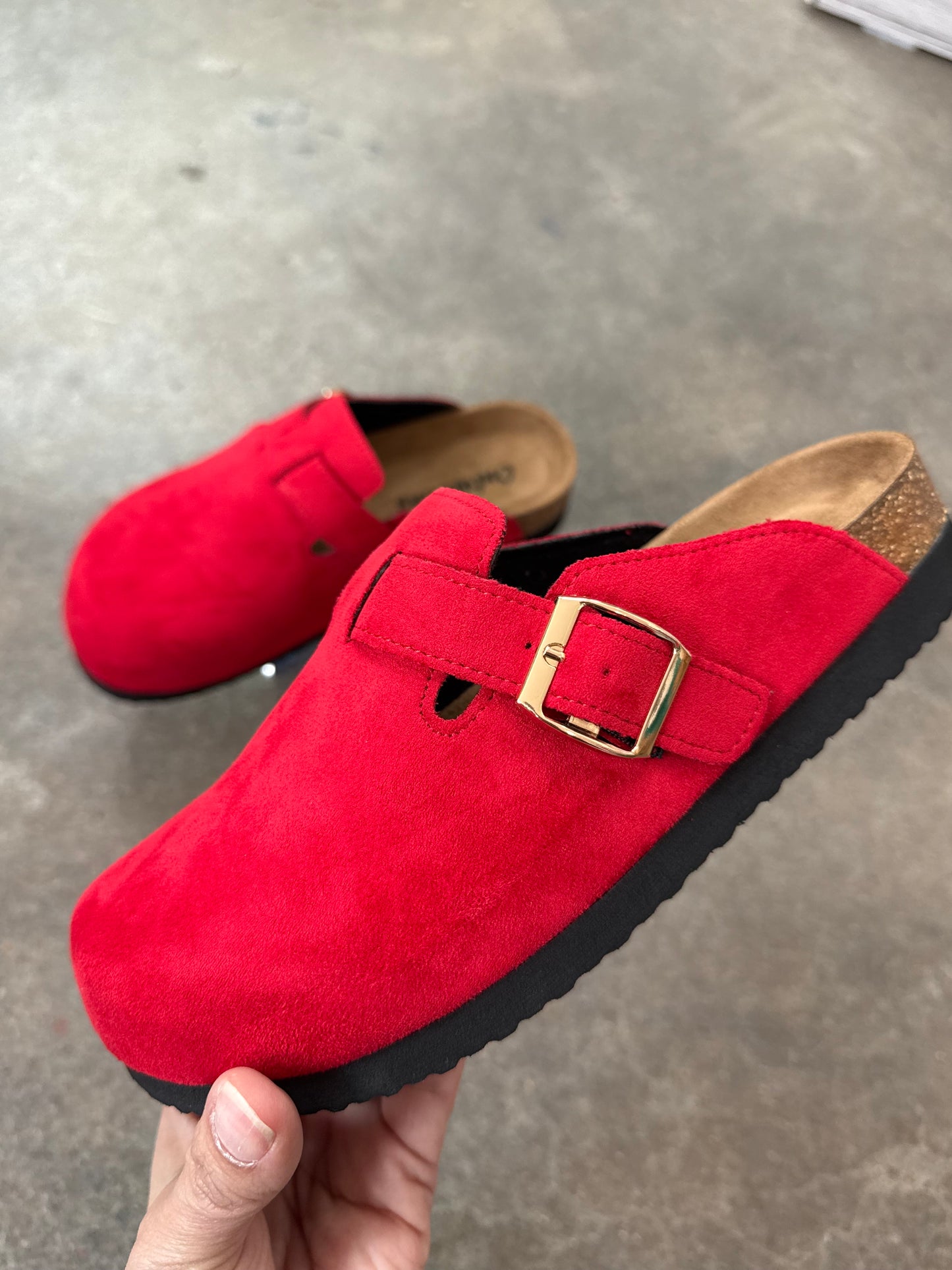 Women’s Outwoods Ace red mule shoes from Twisted Sisters Shoetique in Waco Texas
