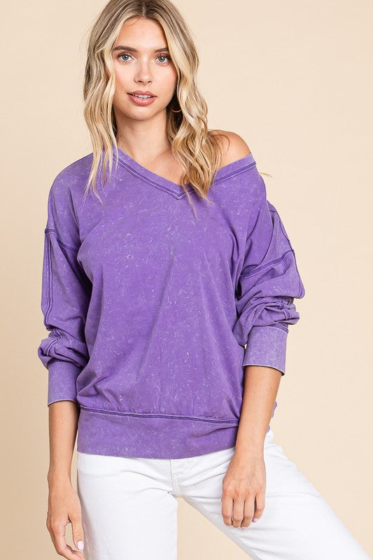 Lavender Mineral Wash Top