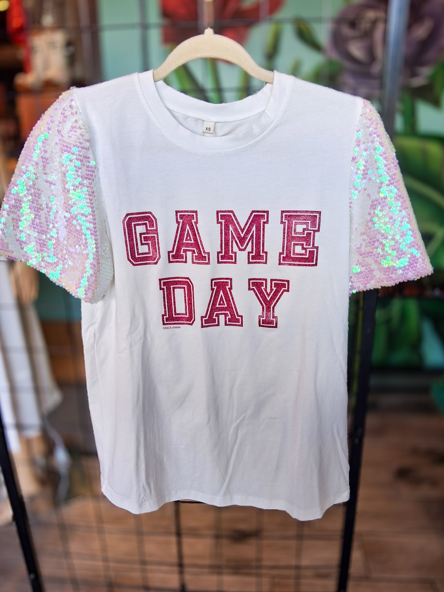 Sequin Sleeve Game Day Tee