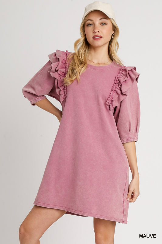 Mineral Wash French Terry Dress