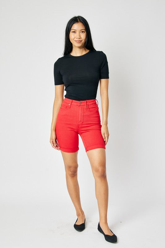 Red Tummy Control Shorts