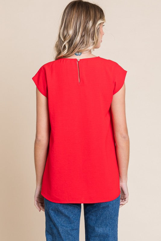 Tomato Red Blouse