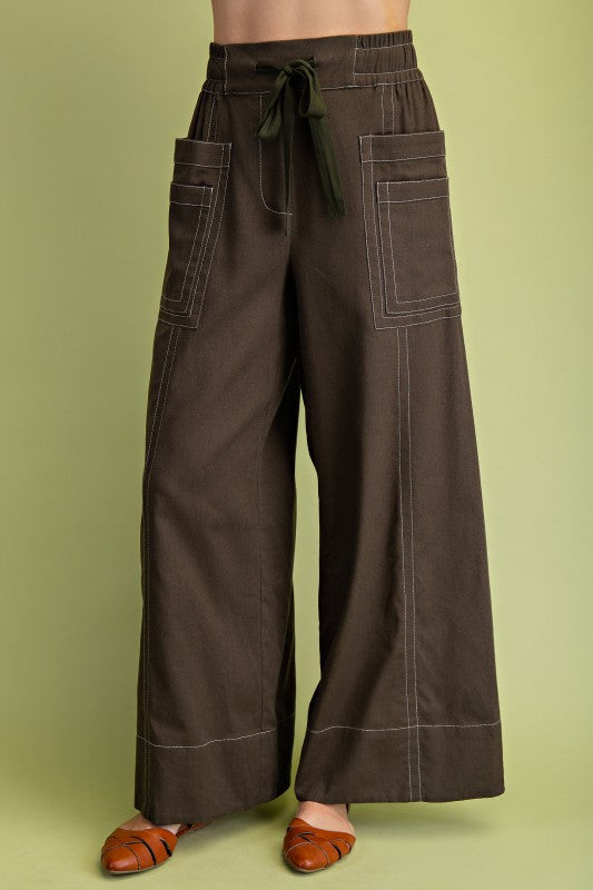 Wide Leg Linen Pants