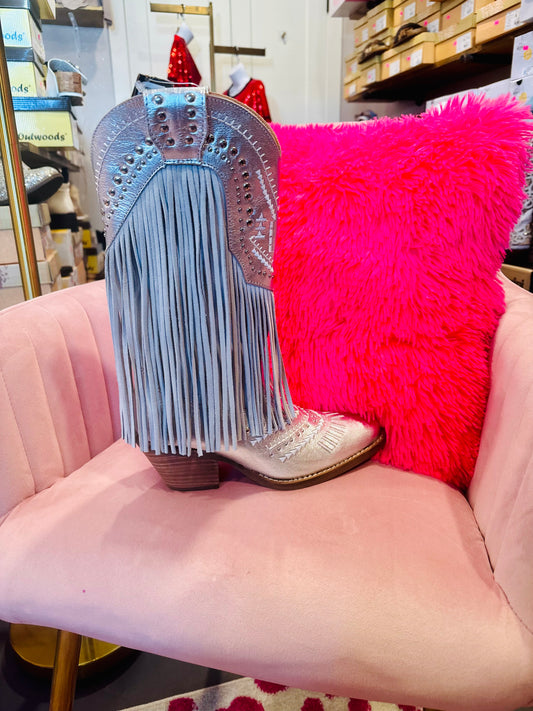 Metallic Fringe Dingo Boots