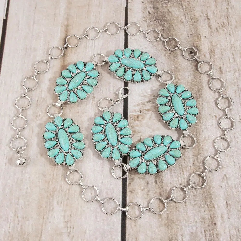Desert Bloom Concho Chain Belt