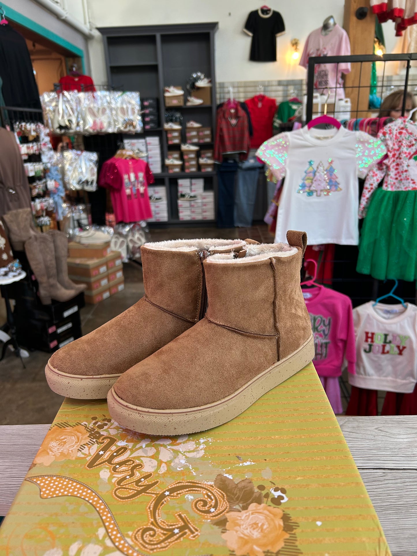 Very G-Fuzzy Slipper Booties