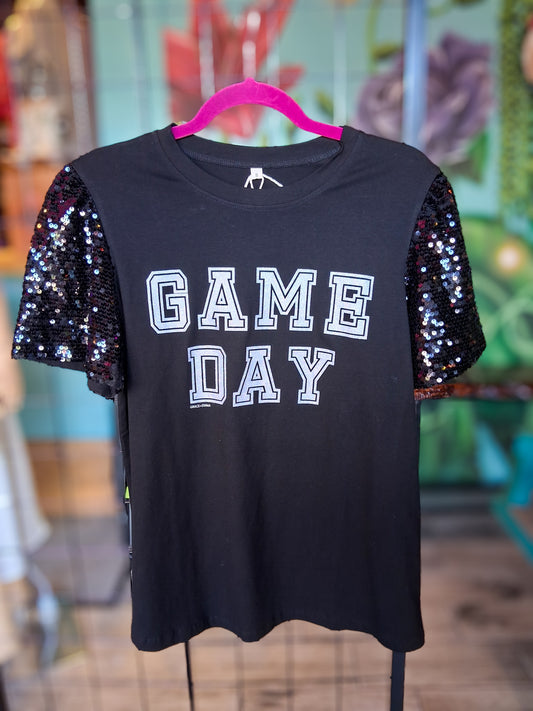 Sequin Sleeve Game Day Tee