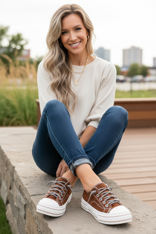 Very G-Aman Velvet Sneakers Tan