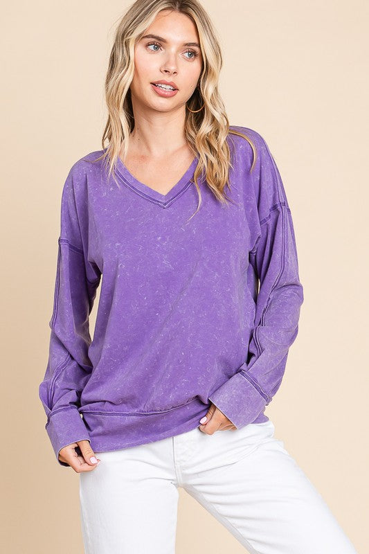 Lavender Mineral Wash Top