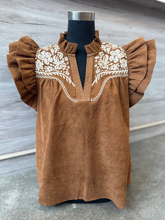 Embroidered Detail Blouse