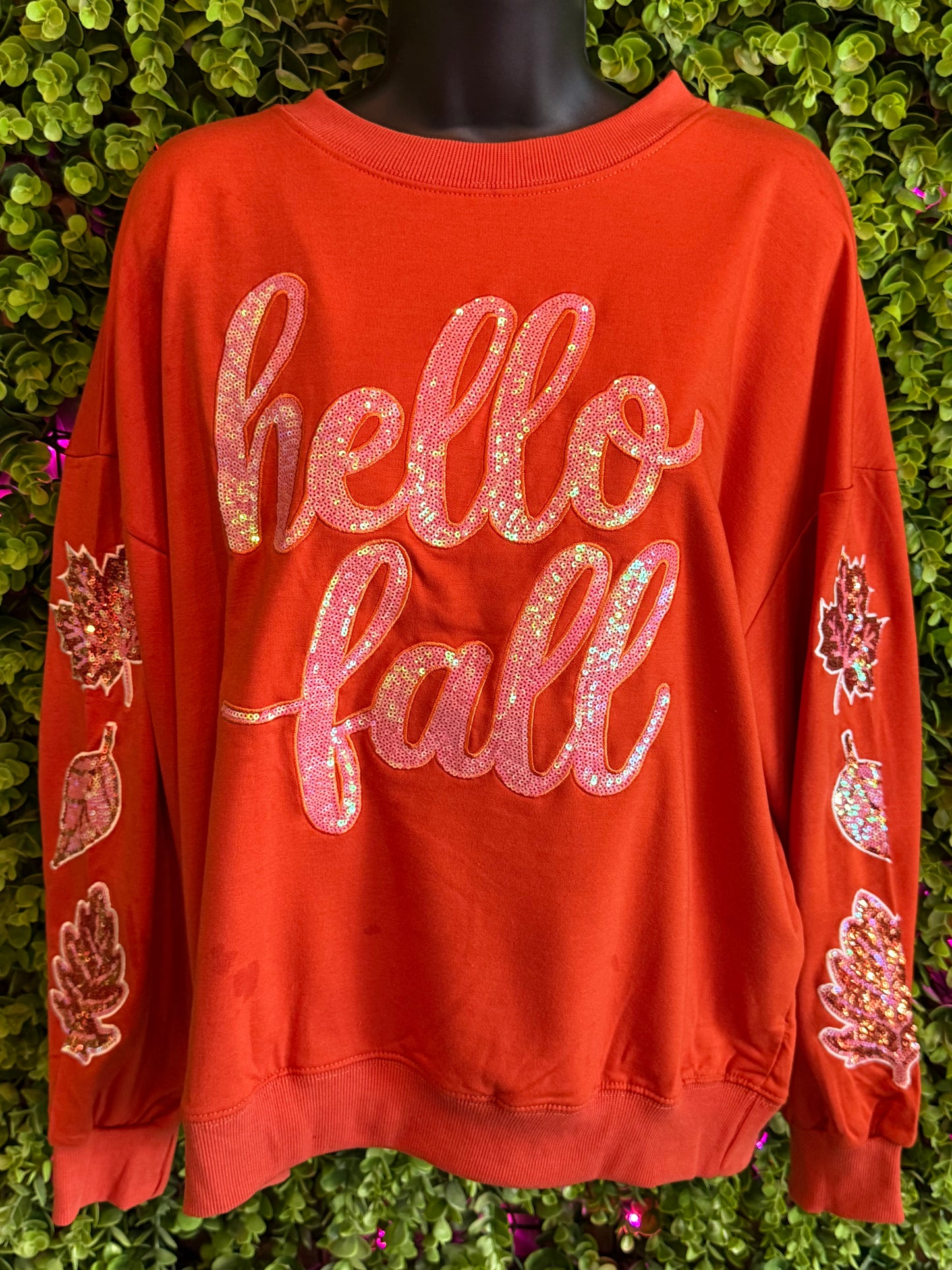 Hello Fall Sequin Sweatshirt