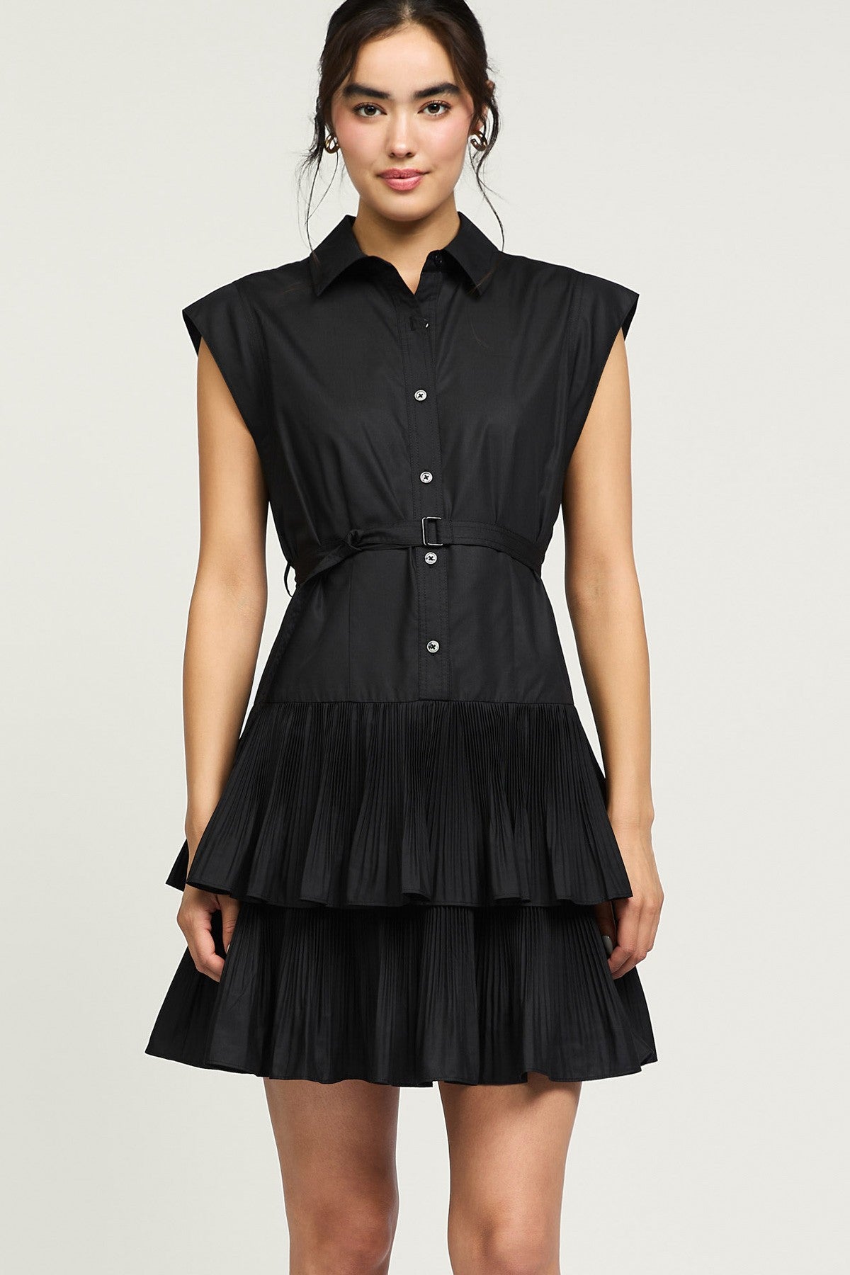 Belted Button Down Dress