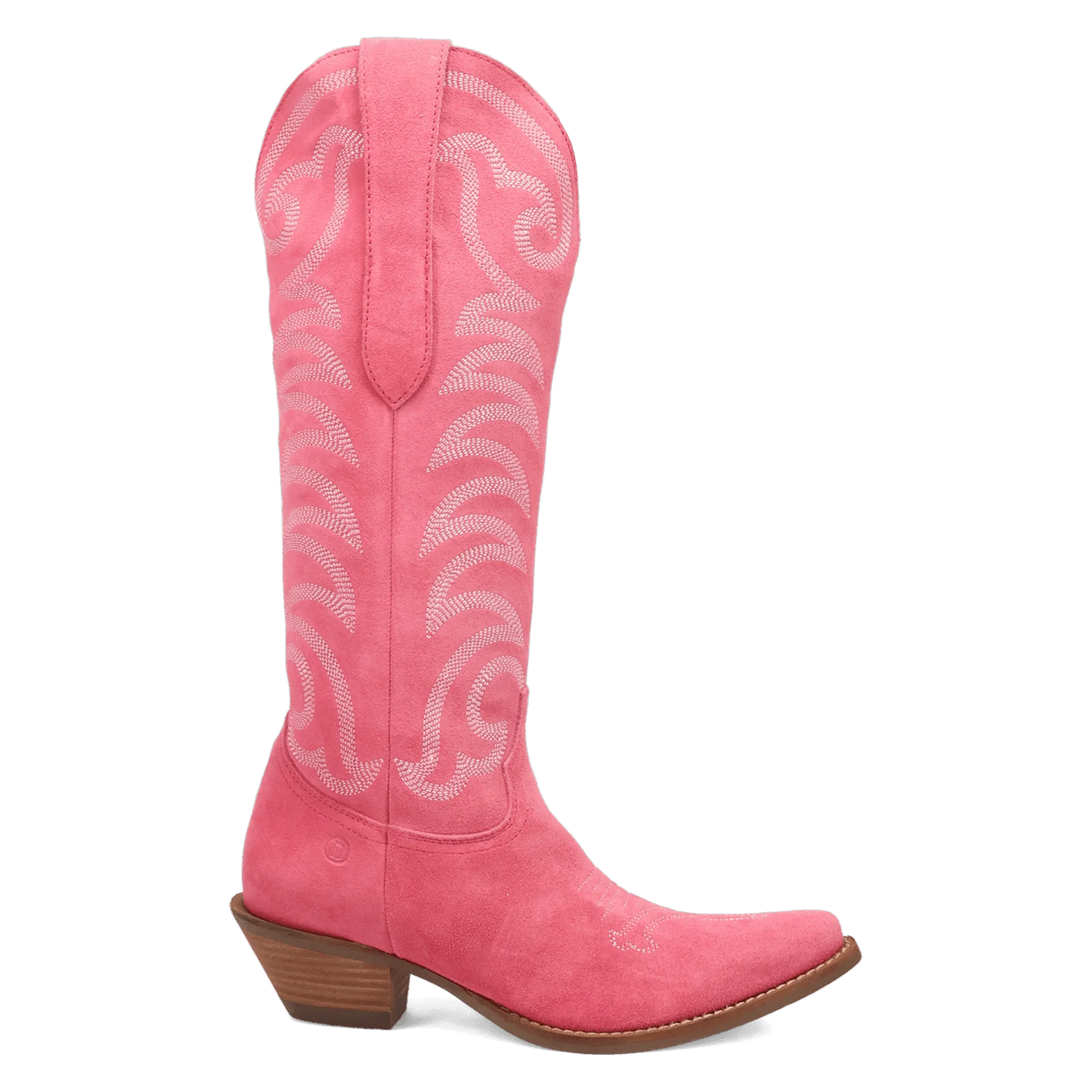 Dingo Movin' On Pink suede heeled boot