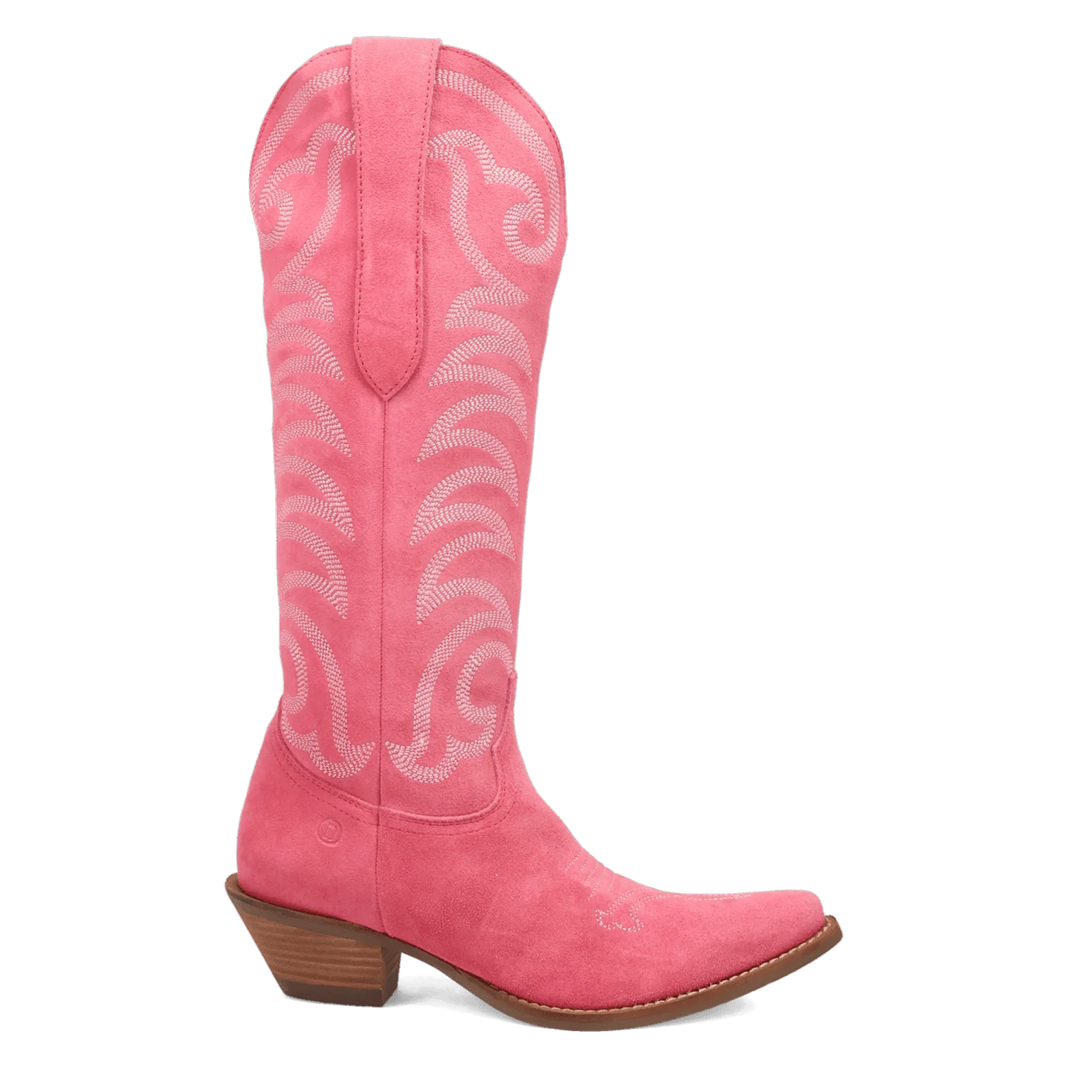 Dingo Movin' On Pink suede heeled boot