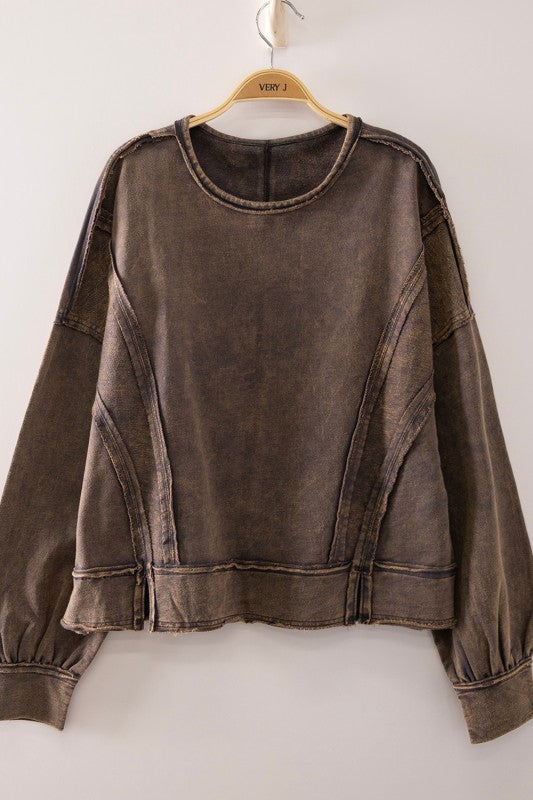 The Vintage Wash Seamed Top