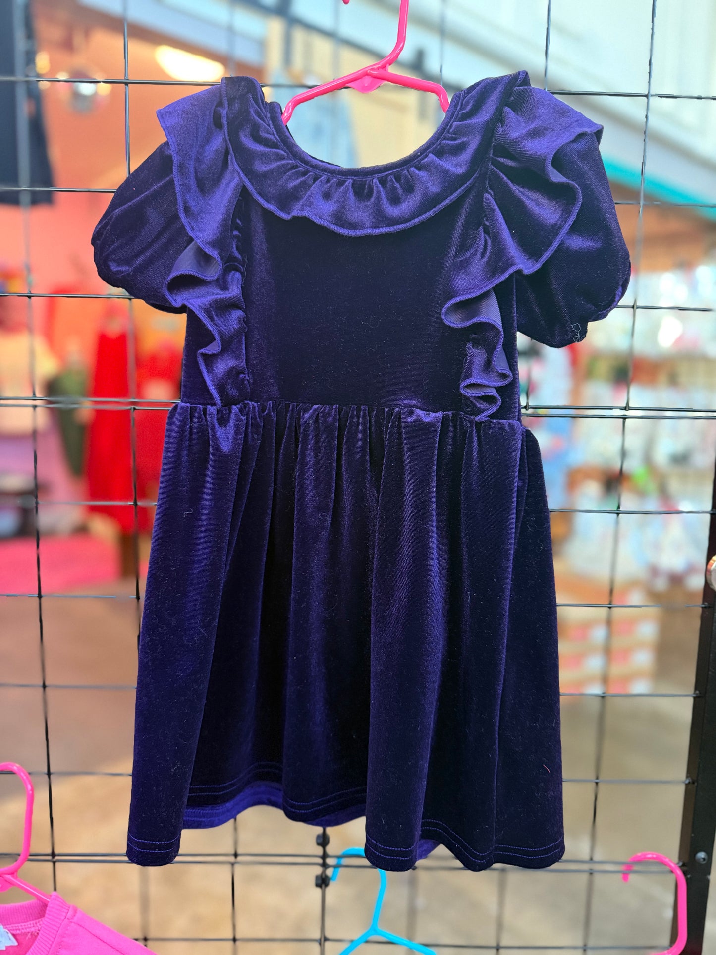Kids-Purple Velvet Dress