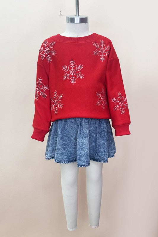 Kids-Snowflake Sweatshirt